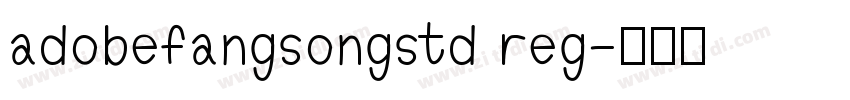 adobefangsongstd reg字体转换